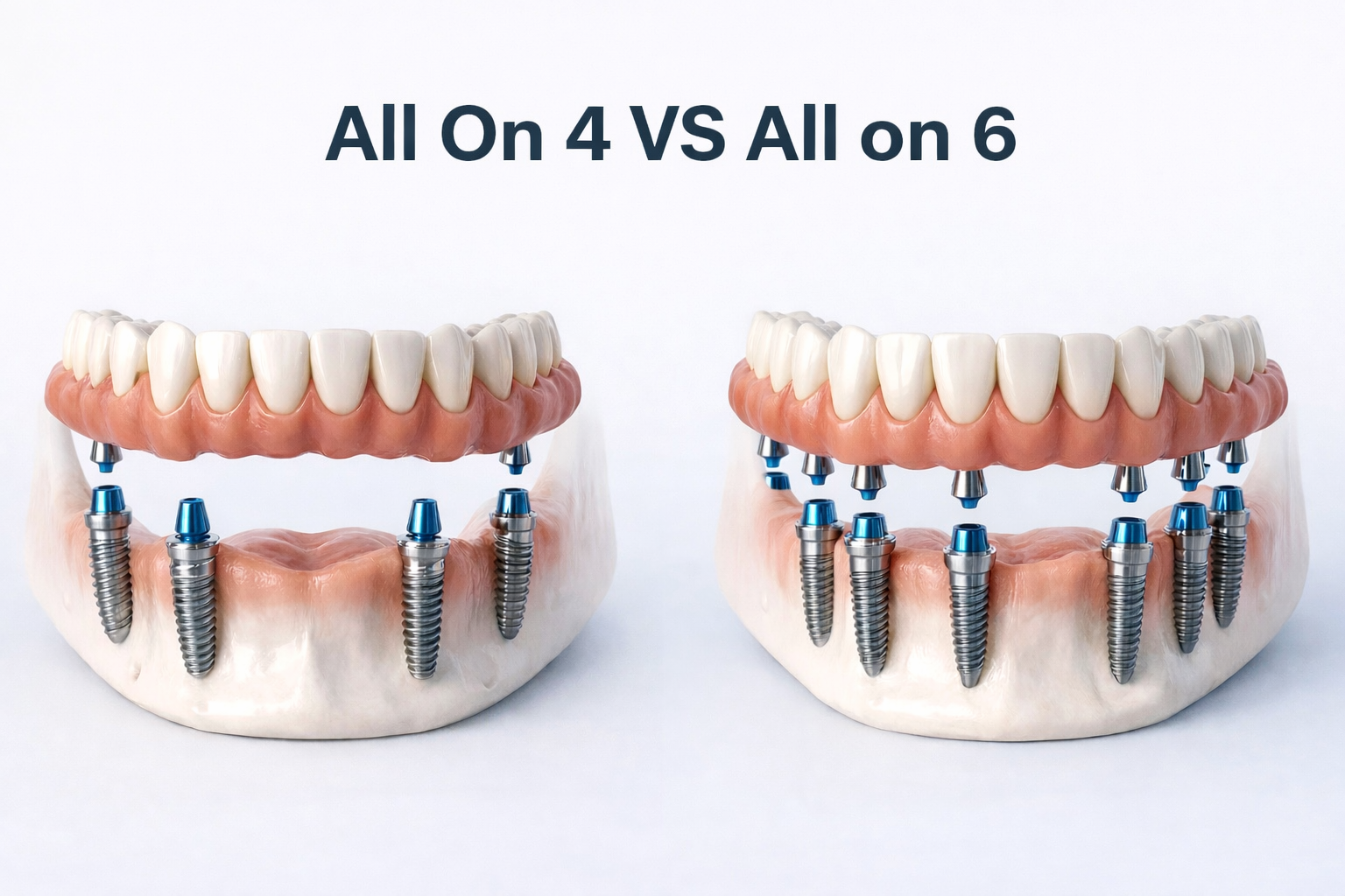 All on 4 vs All on 6 dental implants Dominican Republic